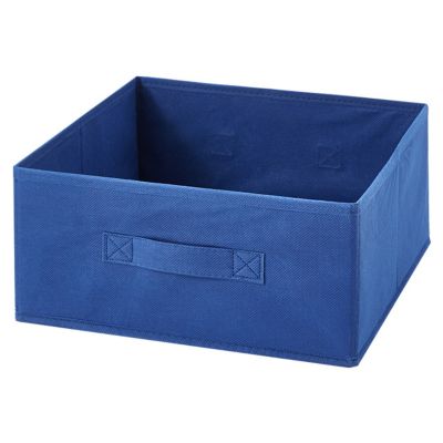 Boîte de rangement rectangulaire en textile Mixxit coloris bleu | Castorama