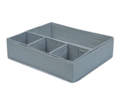 Séparateur de tiroir Pratik gris 48 cm, 5 pièces