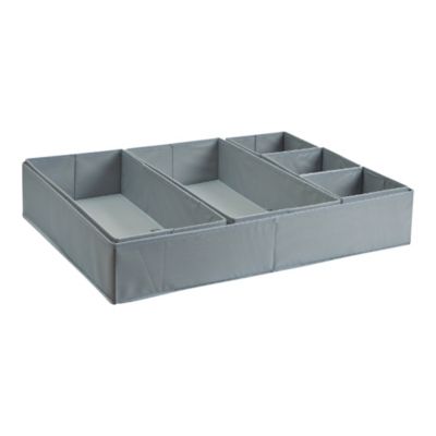 Séparateur de tiroir Pratik gris 65,5 cm, 6 pièces
