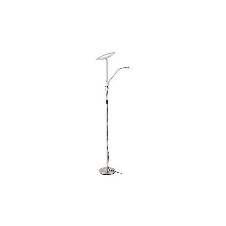 Lampadaire LED Colours Titias gris H.180 cm | Castorama Lampadaire LED intégrée Dunalux Ligeia chrome H.143 cm