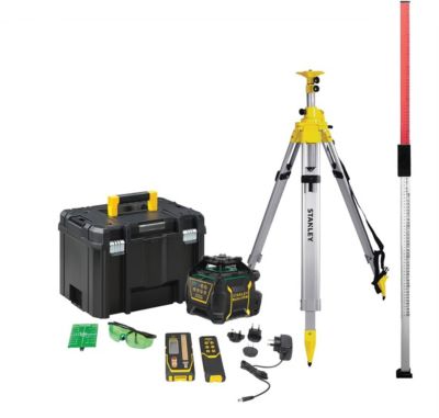 Pack pro niveau laser rotatif double pente faisceaux rouges USB C DEWALT DCLE15211RL QW