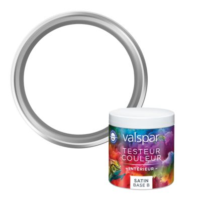 Testeur de peinture murs, bois et métal intérieur Valspar Premium satin base B 240ml