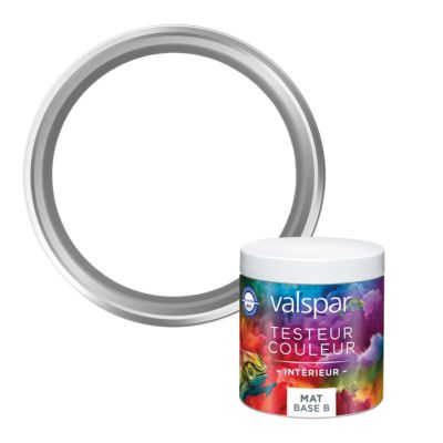 Testeur de peinture murs, bois et métal intérieur Valspar Premium mat base B 240ml