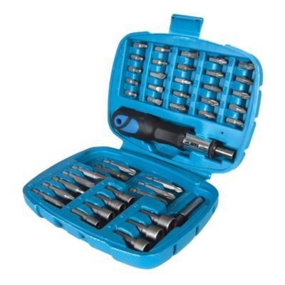 Silverline 427611 Coffret tournevis à cliquetdouillesembouts 45 pièces