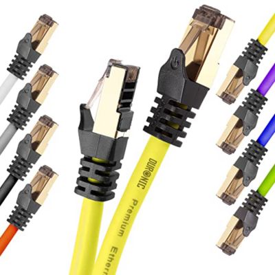 CAT8 YW 3m Câble Ethernet SFTP 2000MHz Transmission de données 40Gb Réseau LAN Internet Connecteurs en or RJ45 Duronic