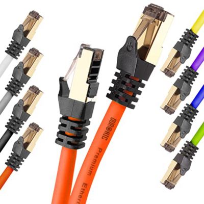 CAT8 OE 2m Câble Ethernet SFTP 2000MHz Transmission de données 40Gb Réseau LAN Internet Connecteurs en or RJ45 Duronic