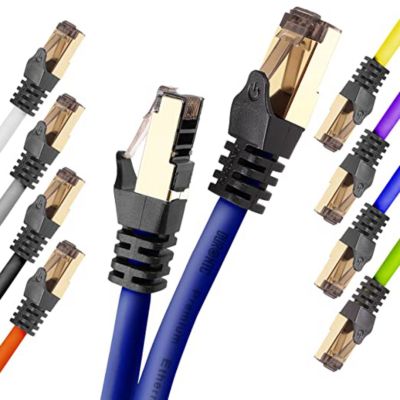 CAT8 BE 5m Câble Ethernet SFTP 2000MHz Transmission de données 40Gb Réseau LAN Internet Connecteurs en or RJ45 Duronic