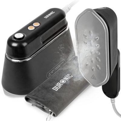 HS90 BK Fer à repasser de voyage 1190W 2 fonctions vapeur Poignée rétractable 180 Réservoir 90 ml Mise en veille 10 min Duronic