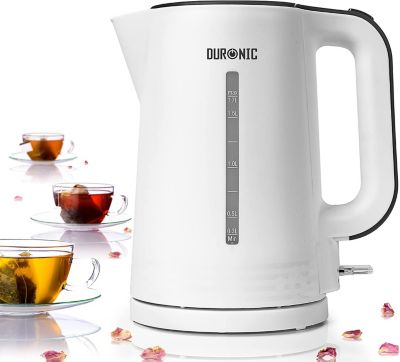 EK17 WE Bouilloire électrique 2200W Capacité 1,7L Chauffe rapide Base 360 Arrêt automatique Couvercle rabattable Duronic
