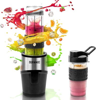 BL520 Mini blender 500W Bouteilles de 400 et 570 ml Sans BPA Smoothie shake protéiné jus fruits légumes sauce Duronic