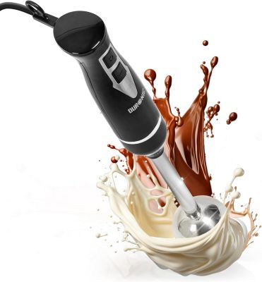 HB35C Mixeur plongeant 350W 2 vitesses Lames inox résistantes à la chaleur 2 cruches 600 ml Soupe purée smoothie légume Duronic