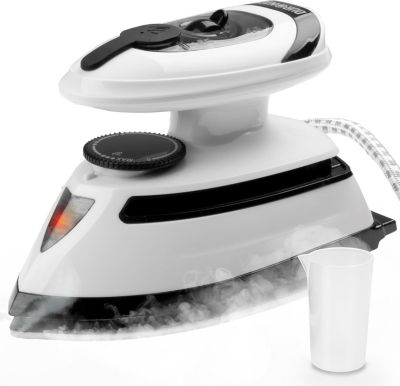 SI4 WB Fer à repasser à vapeur de voyage 420W Réservoir 30 ml Plaque en céramique Interrupteur à double tension Duronic