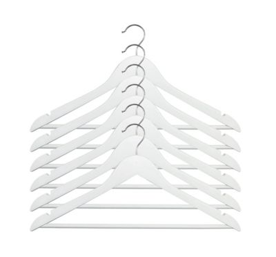 Ensemble de 6 cintres Maipo L. 44,5 cm bois blanc