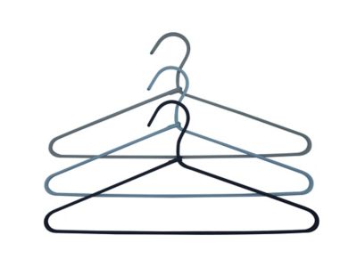 Lot de 3 cintres Alas L. 44,5 cm dégradé de bleu