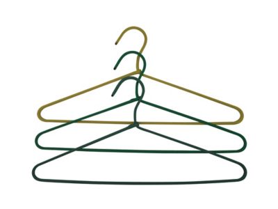 Lot de 3 cintres Alas L. 44,5 cm dégradé de vert