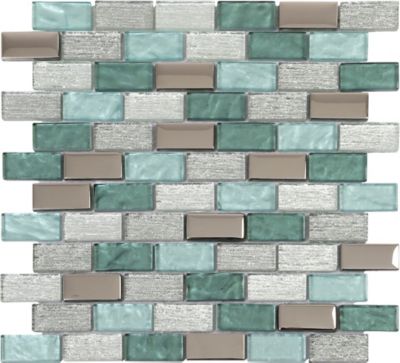 Mosaïque 30 x 30 cm Glass vert GoodHome