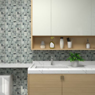 Mosaïque 30 x 30 cm Seventies bleu GoodHome