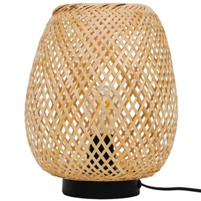 Lampe à poser Kasungu E27 IP20 Ø24 x H.30 cm GoodHome naturel