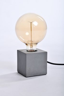 Support de lampe à poser Qausuit E27 IP20 gris foncé