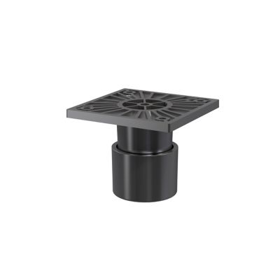 Pied bas réglable gris GoodHome Atomia hauteur min 5 cm max 6 cm vendu par 2