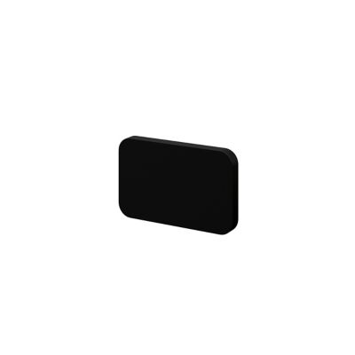 Lot de 2 poignées noires mates GoodHome Atomia H 2,3 x L 3,7 cm