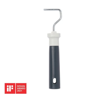 Monture pour rouleau GoodHome acier gris L.65 x Ø.6 mm