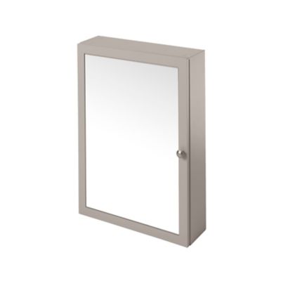 Armoire de salle de bains avec miroir GoodHome Perma taupe L. 50 cm