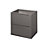 Meuble sous vasque suspendu gris taupe brillant l.60 x H.60 x P.45 cm, GoodHome Imandra Meuble sous vasque suspendu gris taupe brillant l.60 x H.60 x P.45 cm, GoodHome Imandra