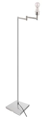 GoodHome - Pied de lampadaire Jabisen orientable E27 argent