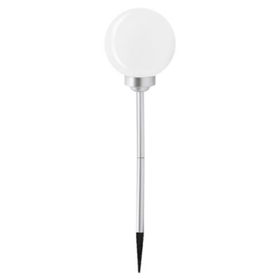 Balise à piquer LED à énergie solaire IP44 0.24W Ø19,5cm H.74,5cm acier inoxydable