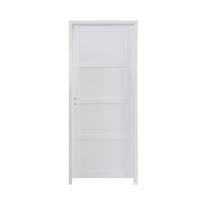 Bloc-porte Connemara 4 panneaux blanc H.204 x l.73 cm, poussant droit