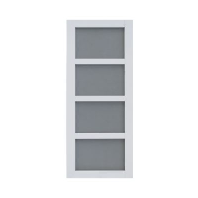 Porte coulissante Connemara 4 carreaux blanc H.204 x l.83 cm