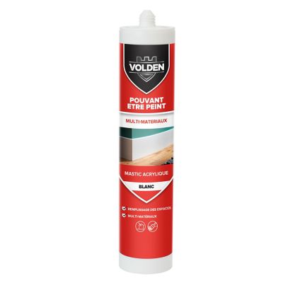 Mastic acrylique multi-matériaux Volden blanc 280ml