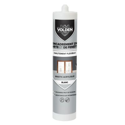 Mastic acrylique porte et fenêtre Volden blanc 280ml