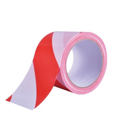 Ruban de chantier Diall rouge & blanc 50 mm x 100 m