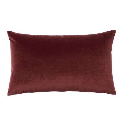 GoodHome - Coussin Velvet Valgreta 30x50 cm GoodHome bordeaux
