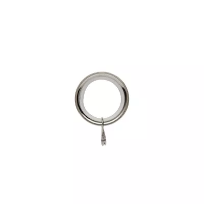 anneau clip pour barre à rideau olympe goodhome métal chromé gris ø19 cm