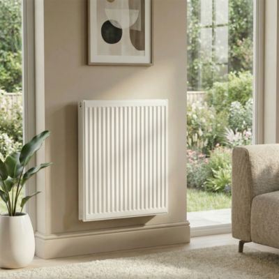 Radiateur eau chaude 1373W acier blanc l.60 x H.90 cm GoodHome - Goodhome