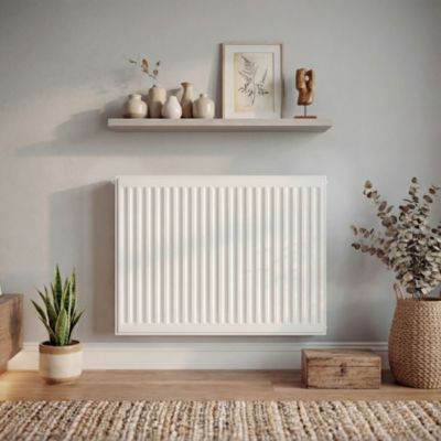 Radiateur eau chaude 2288W acier blanc l.100 x H.90 cm GoodHome - Goodhome