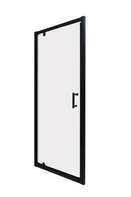 Porte de douche pivotante Cooke & Lewis noir mat 80 cm