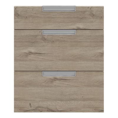 Façade de cuisine 1 tiroir et 2 casseroliers Pachira décor chêne l. 60 cm x H. 72 cm GoodHome - Goodhome