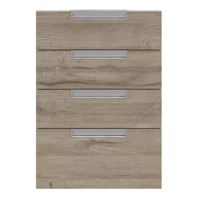 Façade de cuisine 3 tiroirs et 1 casserolier Pachira décor chêne l. 50 cm x H. 72 cm GoodHome - Goodhome