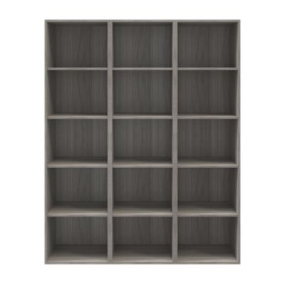 Etagère bibliothèque effet chêne grisé H. 187 5 x L. 150 x P. 35 cm