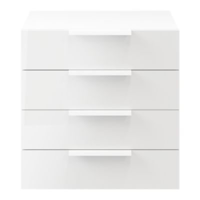 Commode blanche 4 tiroirs GoodHome Atomia H. 75 x L. 75 x P. 45 cm