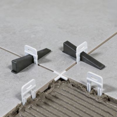 Lot 100 cales croisillons niveleurs carrelage Diall 12mm - vue 2