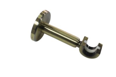 GoodHome - Support court pour barre à rideau extensible GoodHome bronze Ø16/19 cm