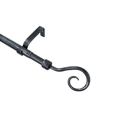 Kit de tringle à rideau GoodHome extensible 120/210cm, ?16/19mm noir