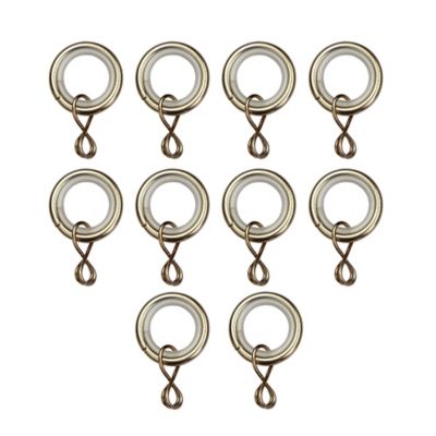 10 anneaux pour barre à rideau Nisis GoodHome ?24mm doré
