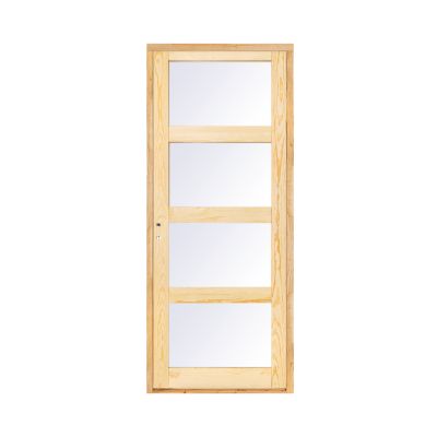 Bloc-porte Connemara pin vitré H.204 x l.83 cm, poussant droit