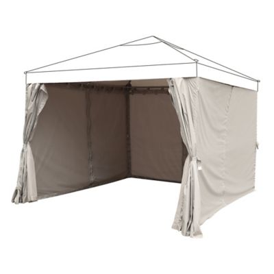 Rideau pour tonnelle GoodHome Preston taupe